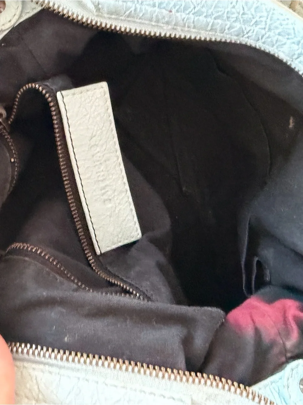 Authentic Balenciaga town bag in icy blue color - Picture 11 of 11